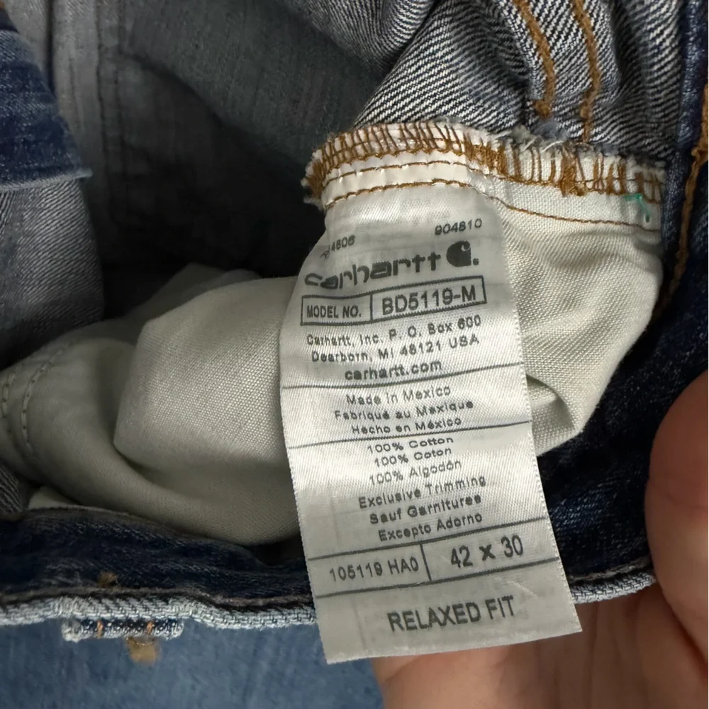 Carhartt Relaxed Fit 5-Pocket Jeans Mens Dark Wash Denim-size 42x30 *NEW w tags*